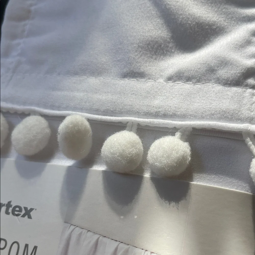 Martex White Pom Pom Bedskirt - King Size